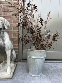 Zinken bloemenemmer met handvaten