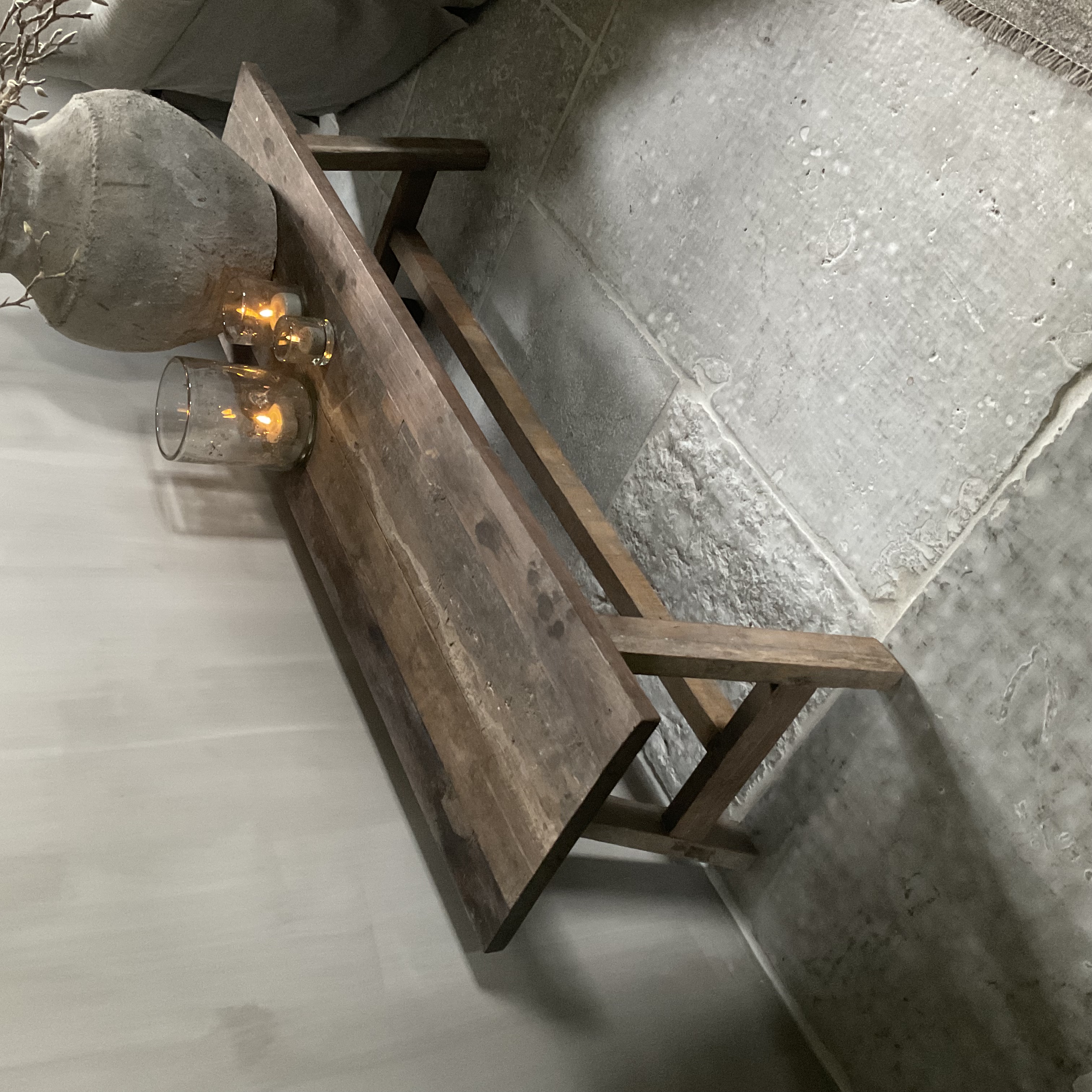 Salontafel - bankje 1.50 m x 40 cm, nr 1