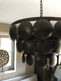 Schijfjeslamp zwart 50 cm
