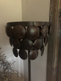 Staande schijfjeslamp  nr 2, bruin •