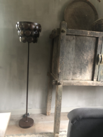 Staande schijfjeslamp  nr 2, bruin •