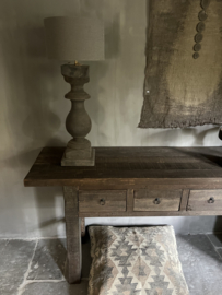 Sidetable driftwood met 4 lades .