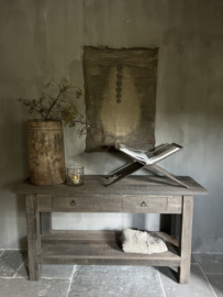 Sidetable driftwood met 2 lades en onderplank .