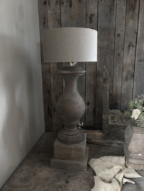 Houten balusterlamp XL .