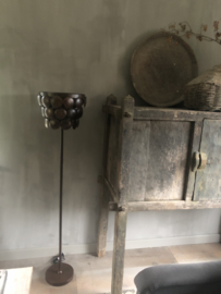 Staande schijfjeslamp  nr 2, bruin •