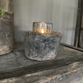 Houten vijzel met steel, nr 8