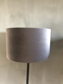 Lampenkap, grijs velours/ t,25 cm