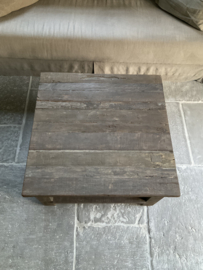 Salontafel met onderblad driftwood, 81 cm x 81 cm •
