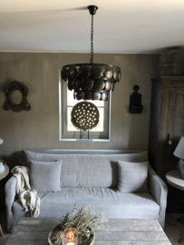 Schijfjeslamp zwart 50 cm