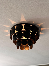 Plafonnière zwarte schijfjes, 40 cm