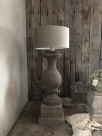 Houten balusterlamp XL .