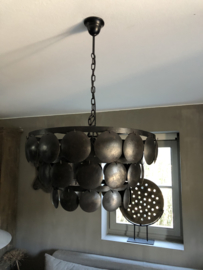 Schijfjeslamp zwart 50 cm