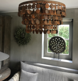 Plafonnière, kleine schijfjes roest, 50 cm