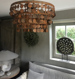 Plafonnière, kleine schijfjes roest, 50 cm