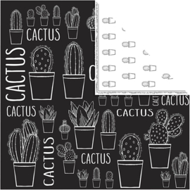 Designpapier Cactus, 5 stuks