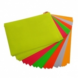 Stickerpapier fluor geel A4
