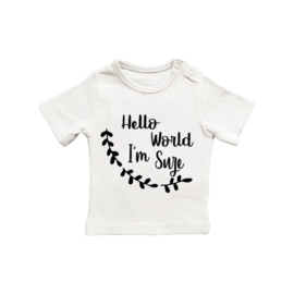 Naamshirt Hello World I'm ...