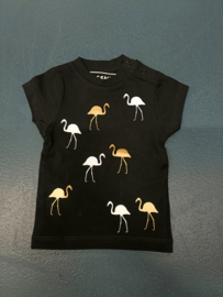 Little flamingo's - Zwart met wit/goud 50 TS