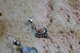 Rhodonite  Moongazer Pendant Sterling Silver