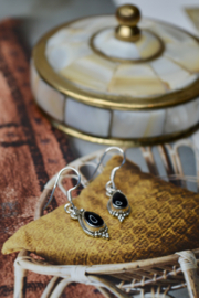 Black Onyx Earrings Sterling Silver