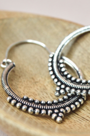 Dotted Indian Hoops - Brass