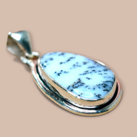 Dendriet Opaal Hanger - Sterling Zilver