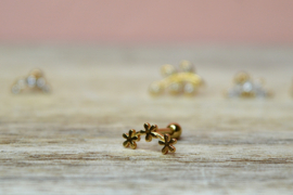 Triple Flower Piercing Gold Vermeil
