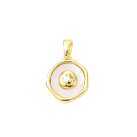 Smiley Face Pendant Gold Plated