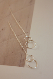 Circles Earchains Sterling Silver