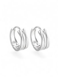 Livia Hoop Earrings – Silver Plated