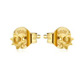Sun Ear Studs - Gold Vermeil