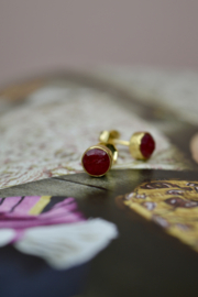 Ruby Studs Gold Vermeil