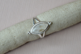 Moonstone Star Gazer Ring Sterling Silver