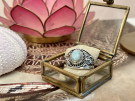 Larimar Boho Ring Sterling Silver