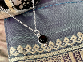 Small Dots Gemstone Pendant Silver Silver