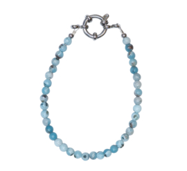 Larimar Duo Design Ketting - Stainless Steel Zilver
