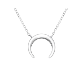 Hanging Moon Necklace Sterling Silver