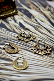 Dotted Boho Hoops Brass