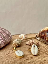 Cowrie Shell Pendant Gold Vermeil 