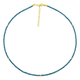 Neo Apatite Beaded Necklace Gold Vermeil