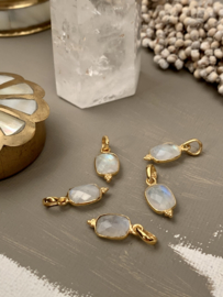 Moonstone Small Dots Gold Vermeil Pendant