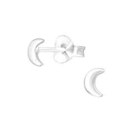 Moon Studs Sterling Silver Oorstekers 