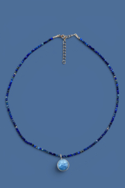 Lapis Lazuli en Blauw Opaal Ketting - Sterling Zilver