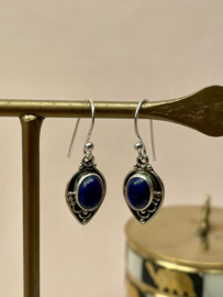 Lapis Boho Earrings Sterling Silver Oorbellen