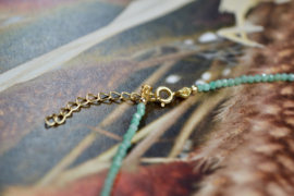 Emerald Beaded Gold Vermeil Necklace