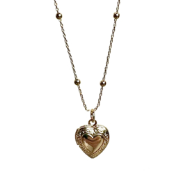 Medaillon Heart Necklace Gold Plated