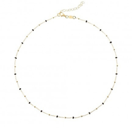 Black Onyx Necklace Gold Vermeil 