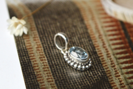Banyu Blauw Topaas Hanger - Sterling Zilver