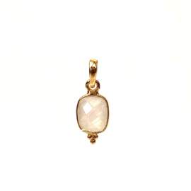 Moonstone Small Dots Gold Vermeil Pendant