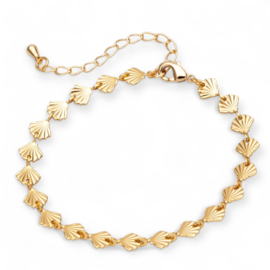 Shell Charm Bracelet Gold Plated